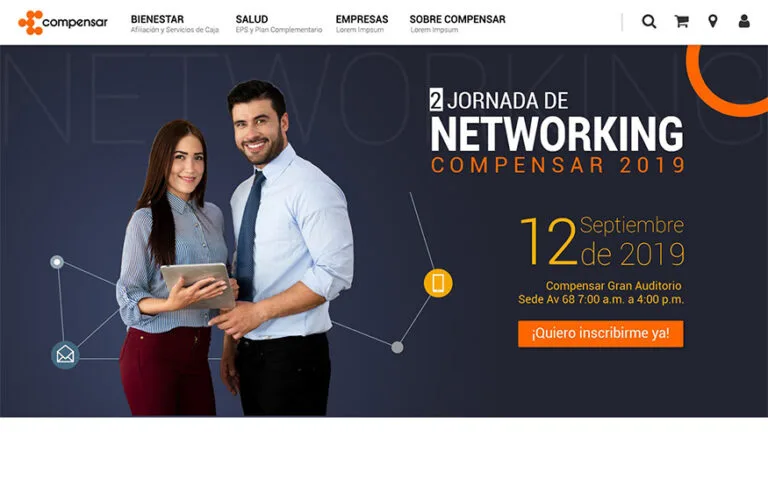 Proyecto web Compensar – caja de compensación familiar Colombia