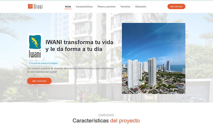 Landing page Iwanni